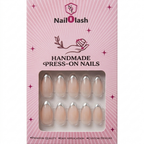 Silver French Press-On Nails