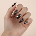 Gold Starry Night PressOns Nail O Lash