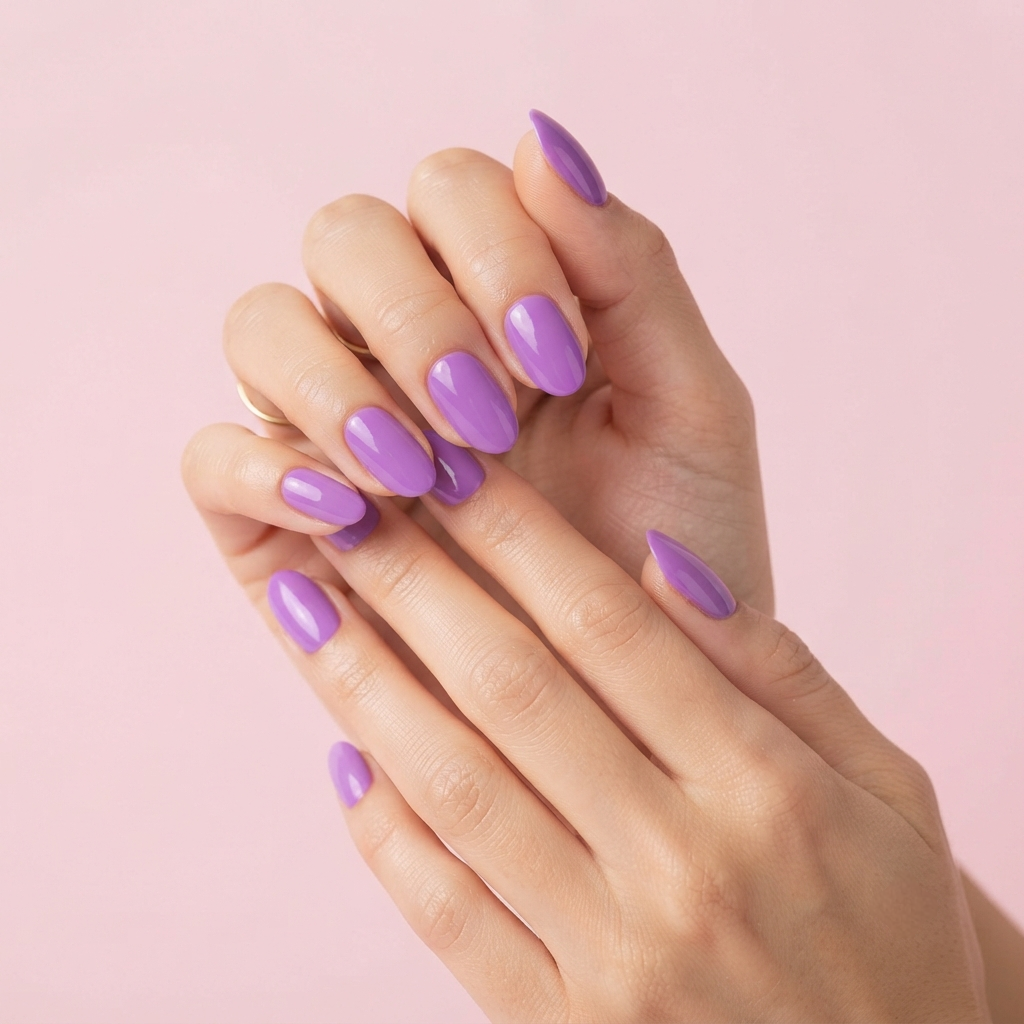 Purple Press-Ons Nails Nail O Lash