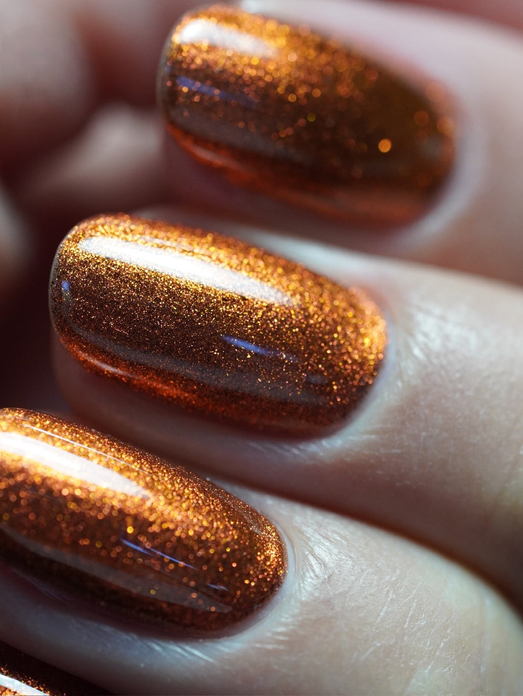 Bronze Glitter Press-Ons Nails Nail O Lash
