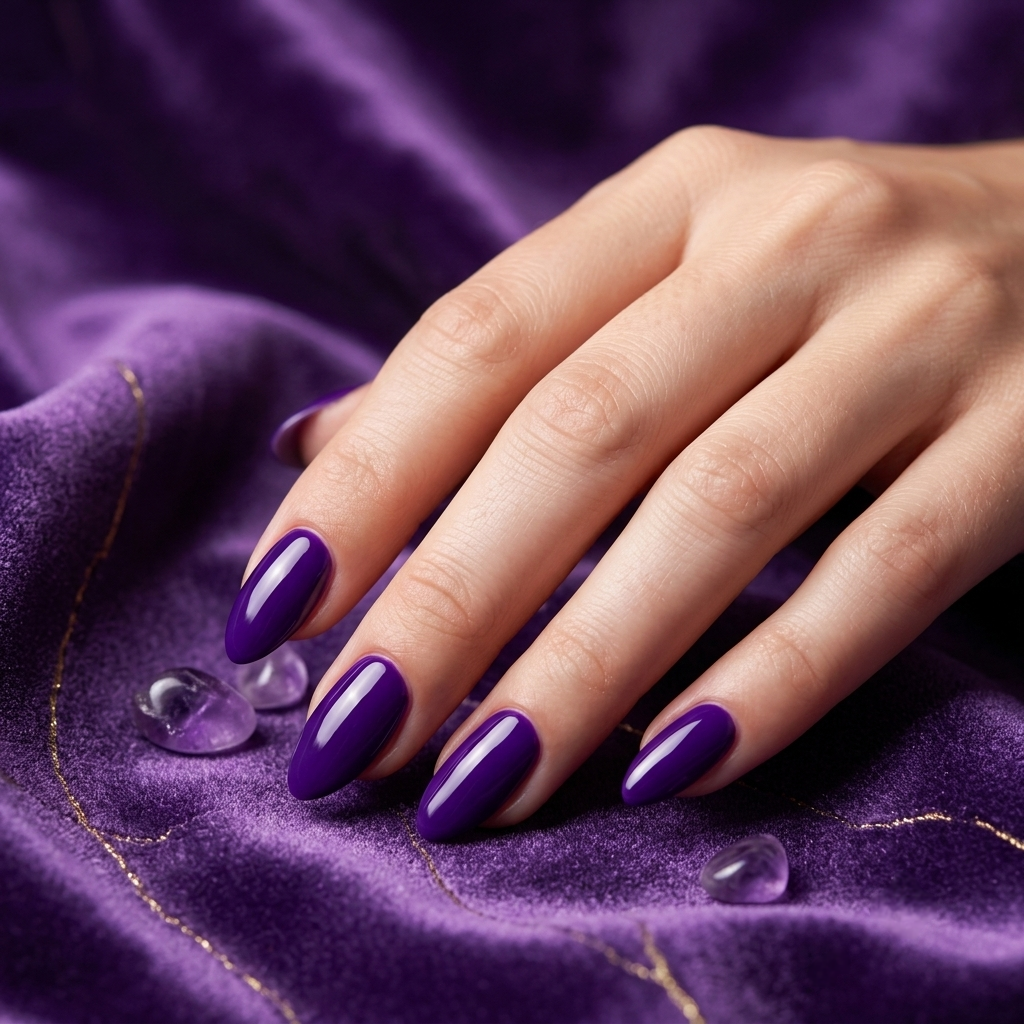 Glossy Purple Press-On Nails