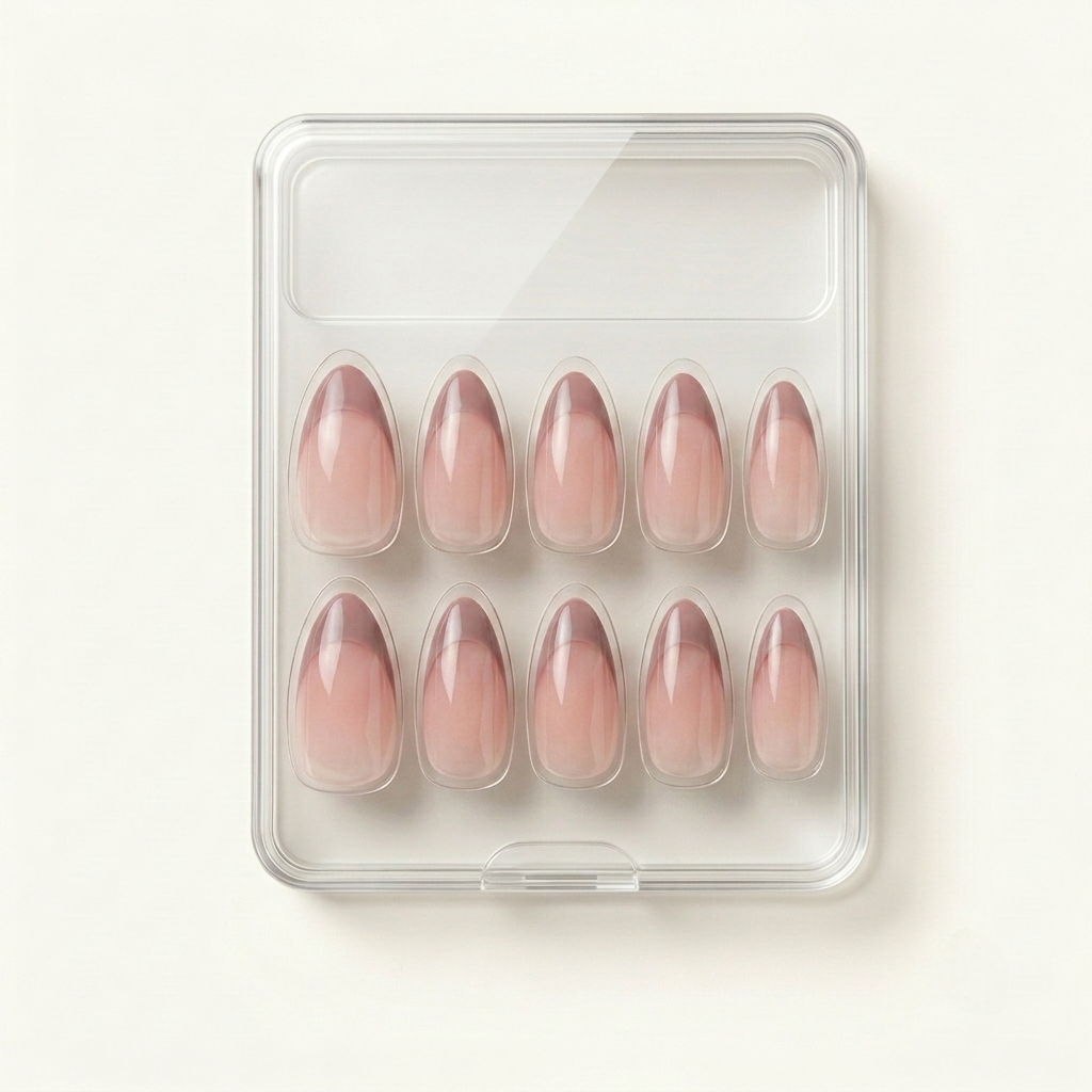Beige French Press-On Nails