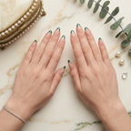 Green Luxe French Press-On Nails