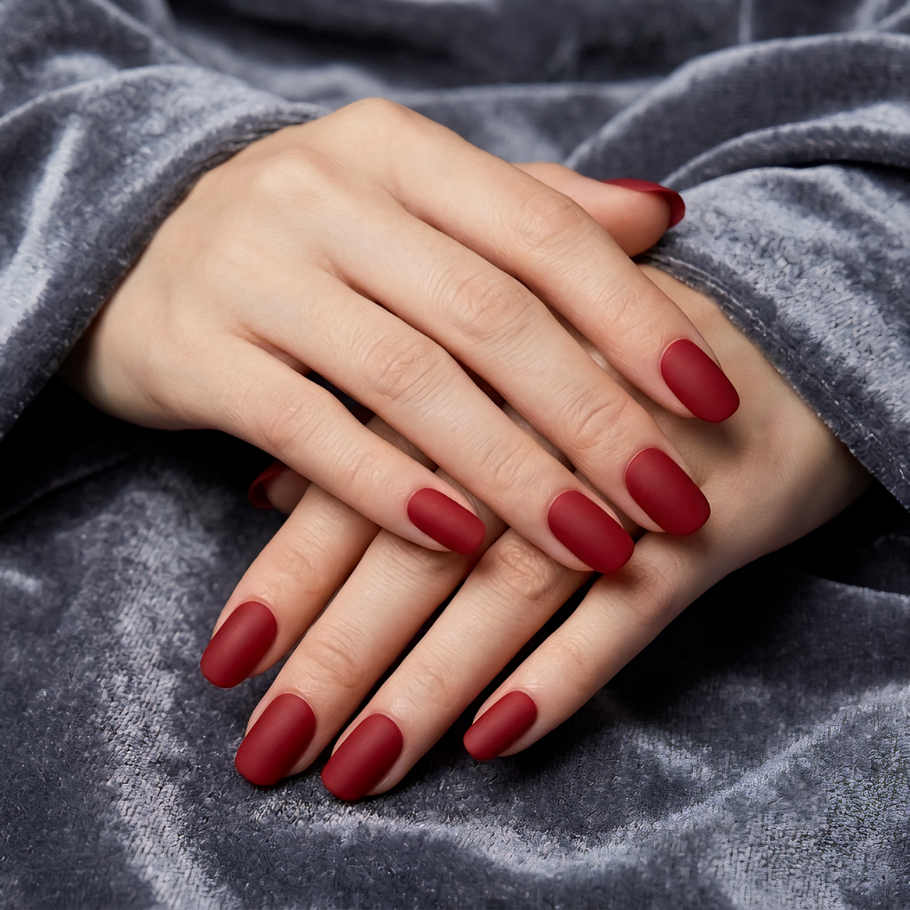 Nude Red Press-On Nails