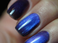 Blue Glitter Press-Ons Nail O Lash