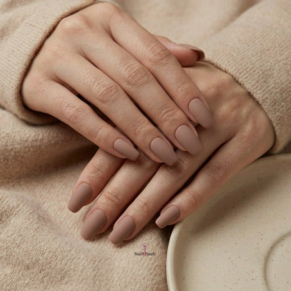 Nude Brown Press-On Nails