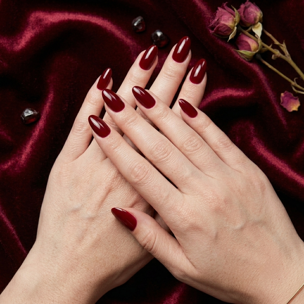 Glossy Red Press-On Nails