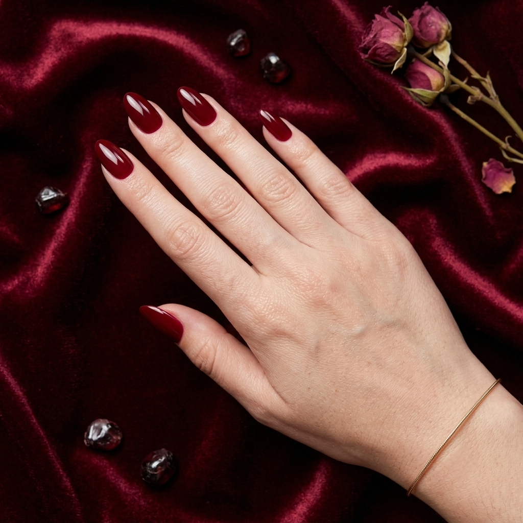 Glossy Red Press-On Nails