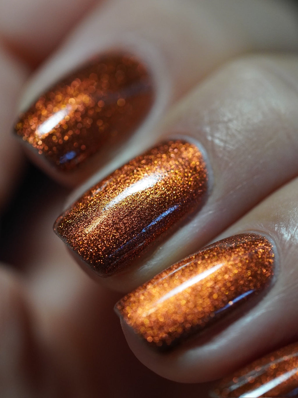 Bronze Glitter Press-Ons Nails Nail O Lash