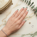 Green Luxe French Press-On Nails