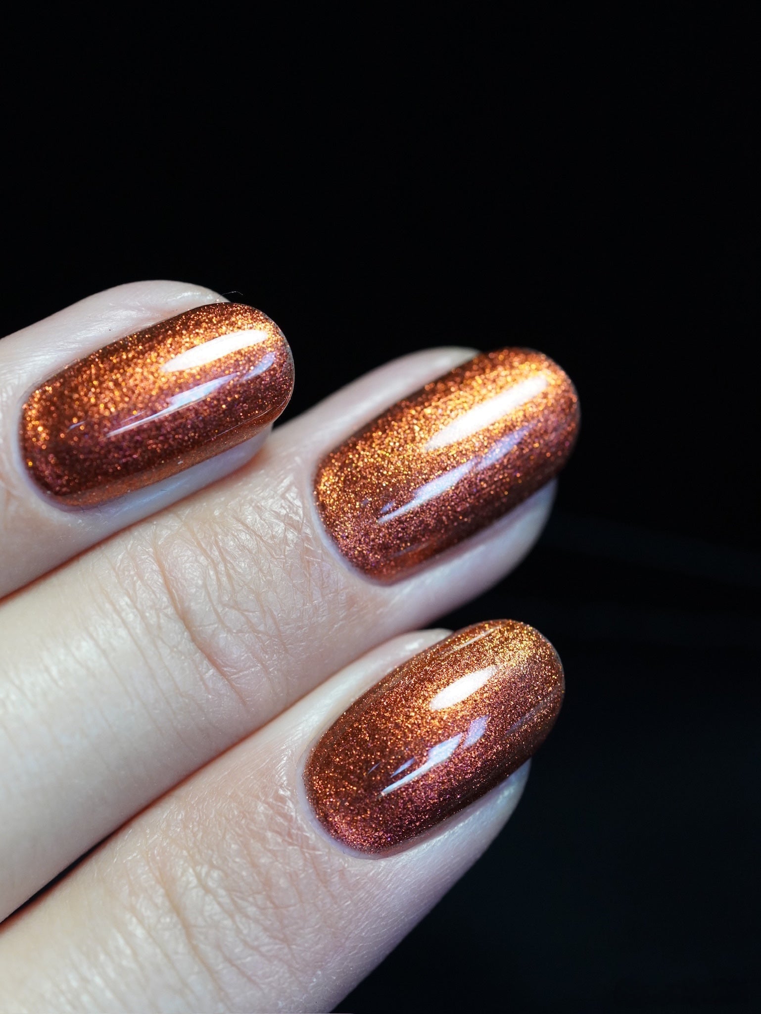 Bronze Glitter Press-Ons Nails Nail O Lash