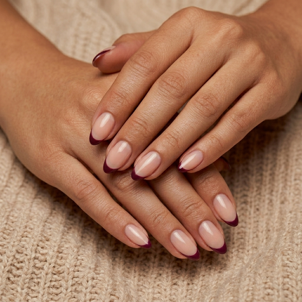Red French Press-On Nails